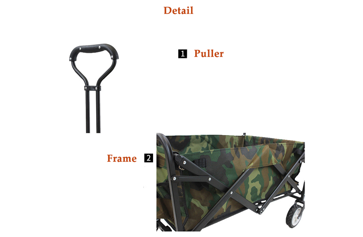 Camouflage Foldable Camping Cart