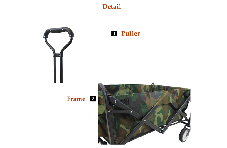Camouflage Foldable Camping Cart 
